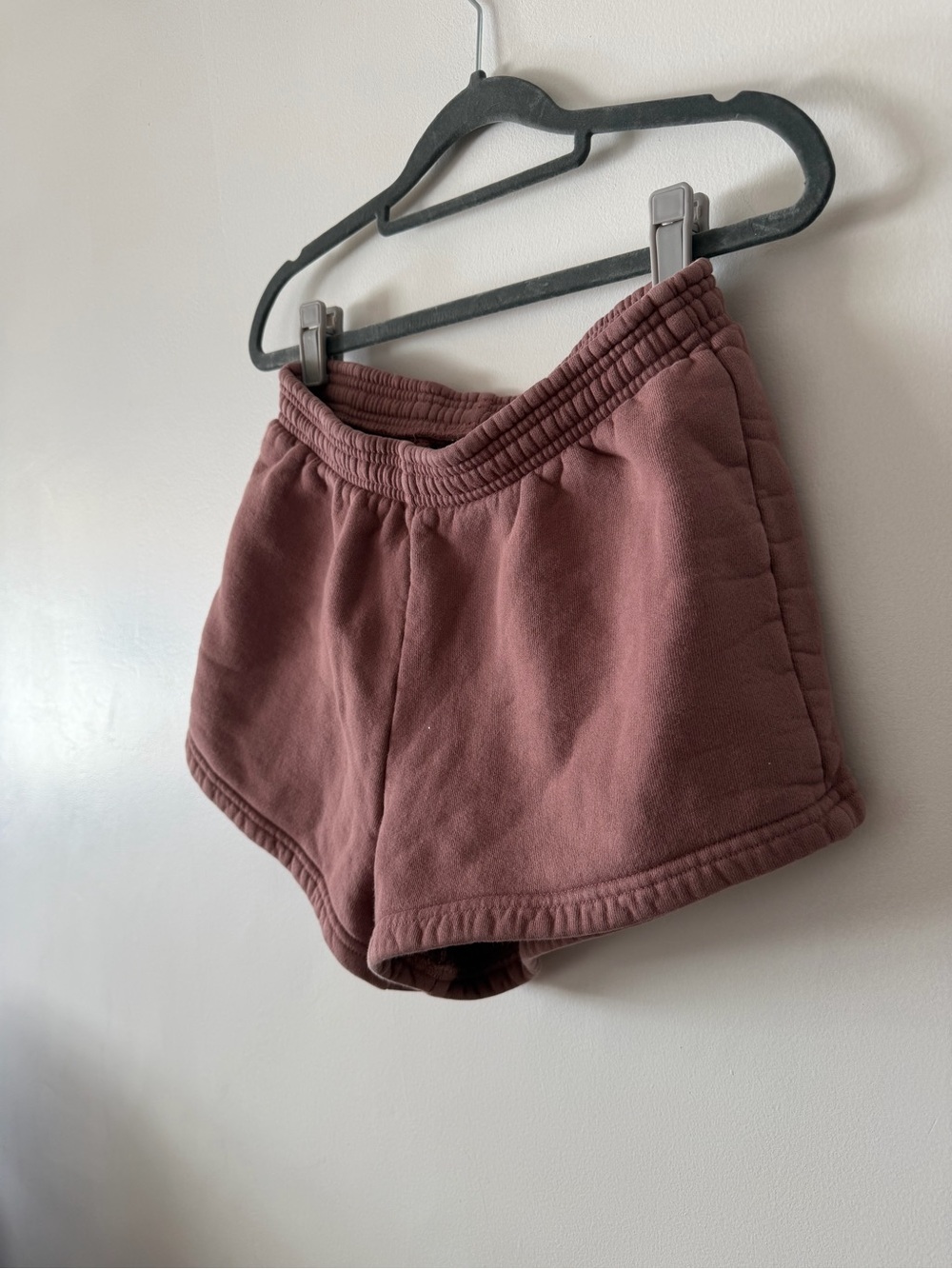 Los Angeles Apparel Athletic Sweat Shorts in Mauve Thick Cotton Shorts Small - Picture 3 of 5